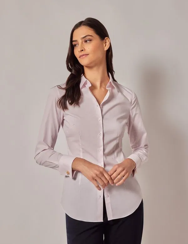 Fitted Cotton Stretch Shirt - Double Cuff