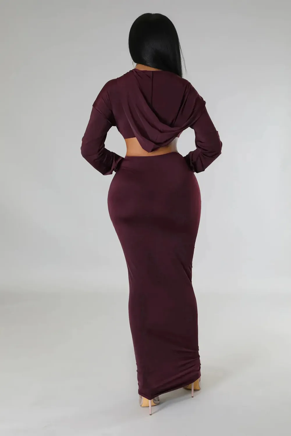 Spring/Summer Ethnic Clothing Long African Skirts Sets Women 2 Piece Set Drawstring Traditional Africa Outfits Fashion Solid Sexy Skirt Suits 2023