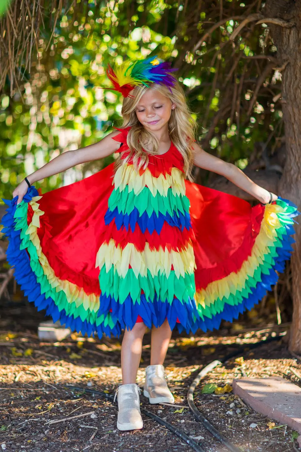 Rainbow Parrot Costume - 3 Piece Set