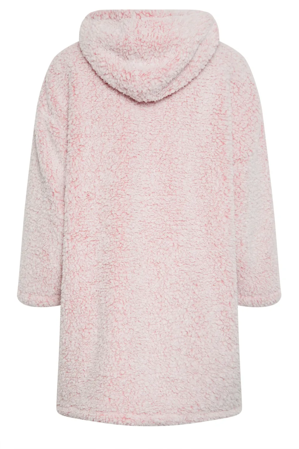 YOURS Curve Light Blue Teddy Drawstring Snuggle Hoodie