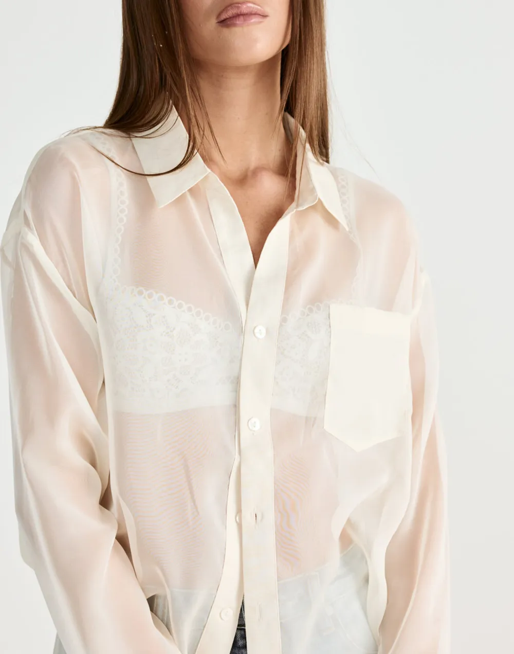 Fashionable Transparent Women's Shirt