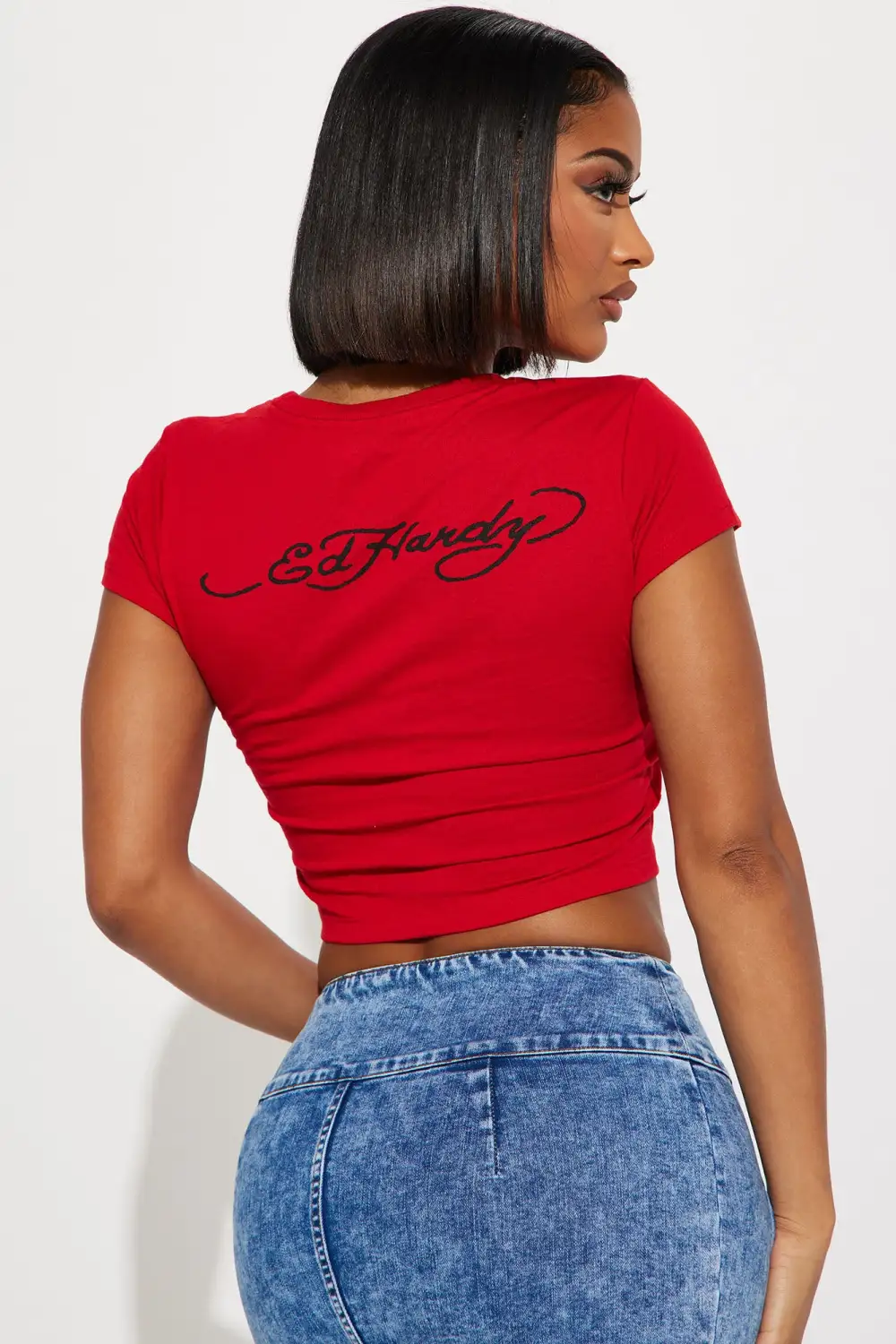 True Love Ed Hardy Crop Top - Red
