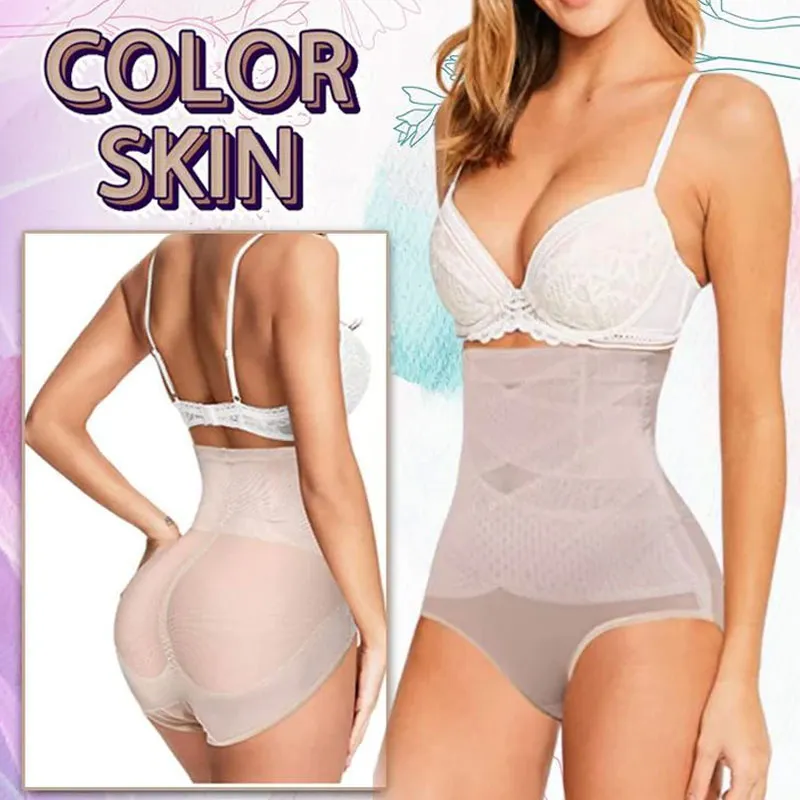 Crossover hip lift reinforced non-rolling non-marking tummy tuck