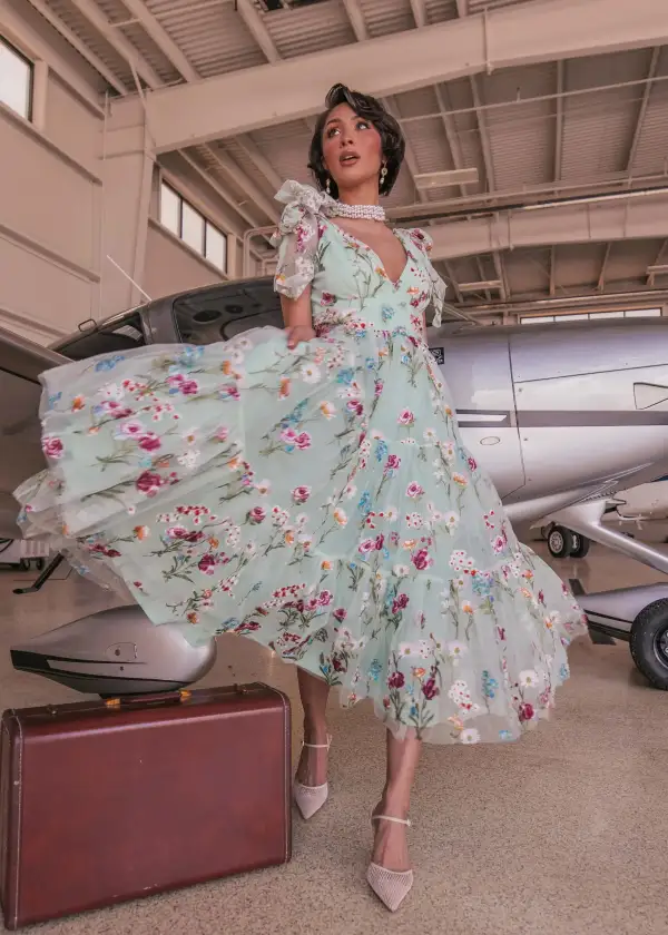 Margaret Midi Dress Green