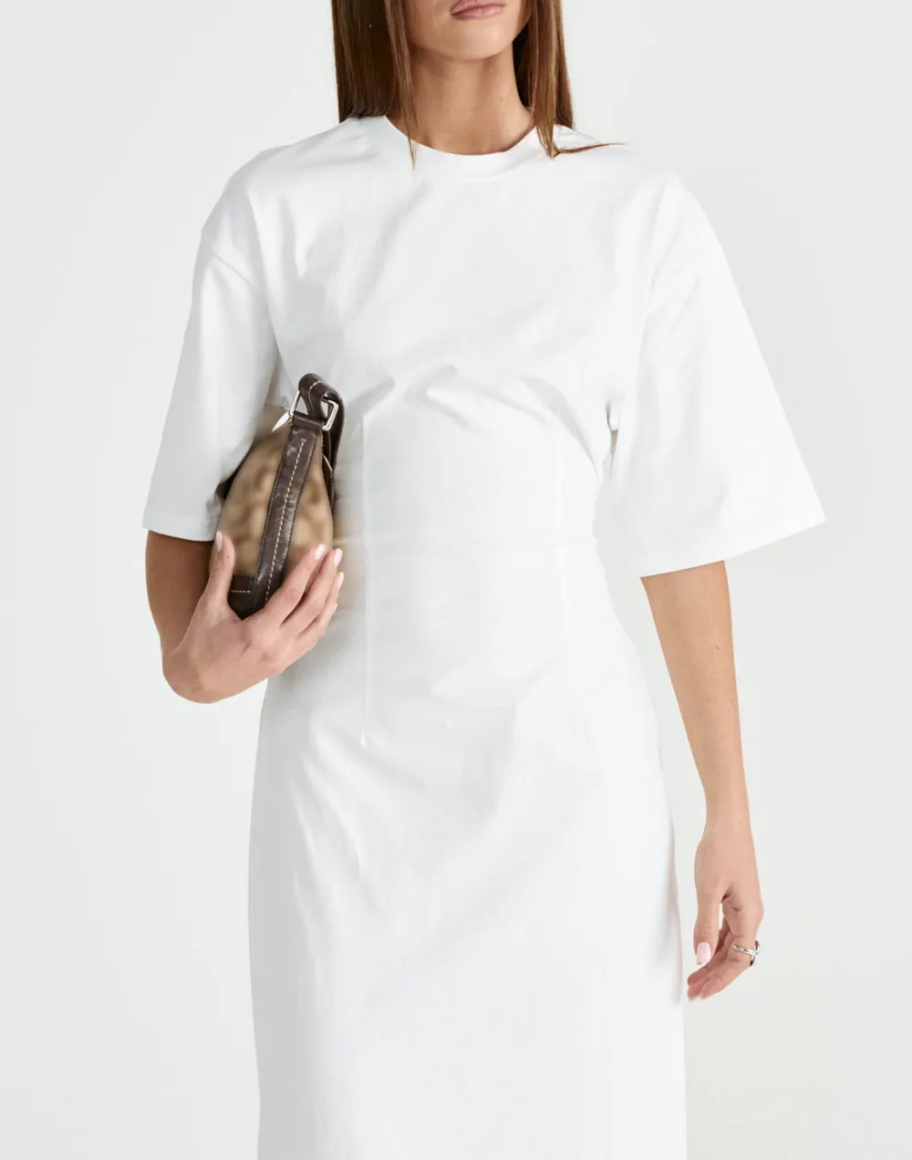 Pure Cotton Breathable Round Neck Long Dress