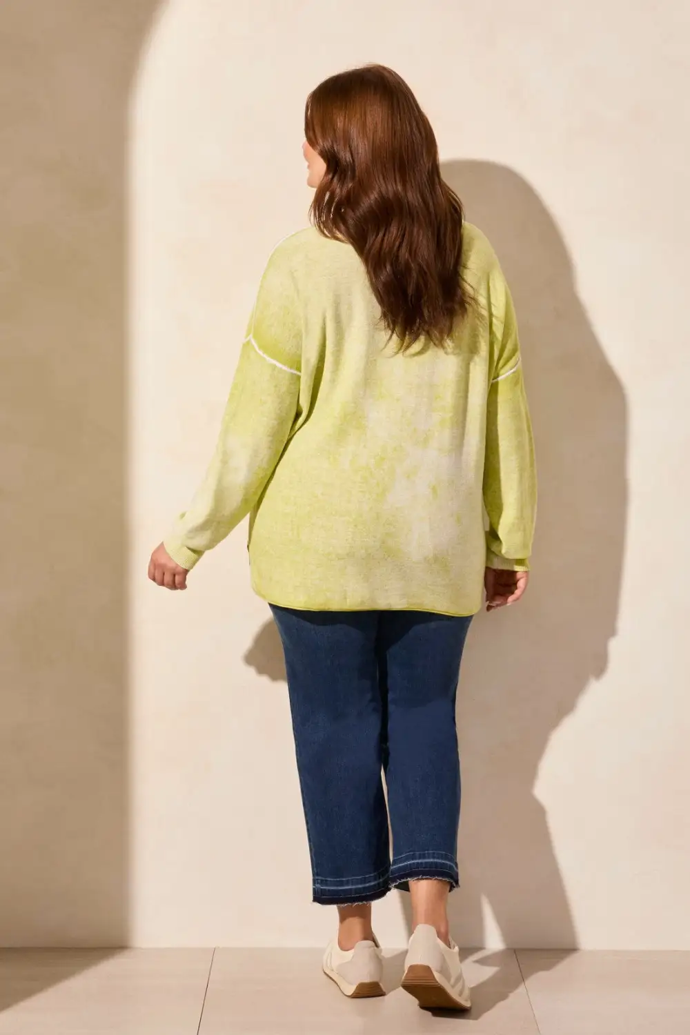 Special Wash Long Sleeve V-Neck Sweater-Starfruit