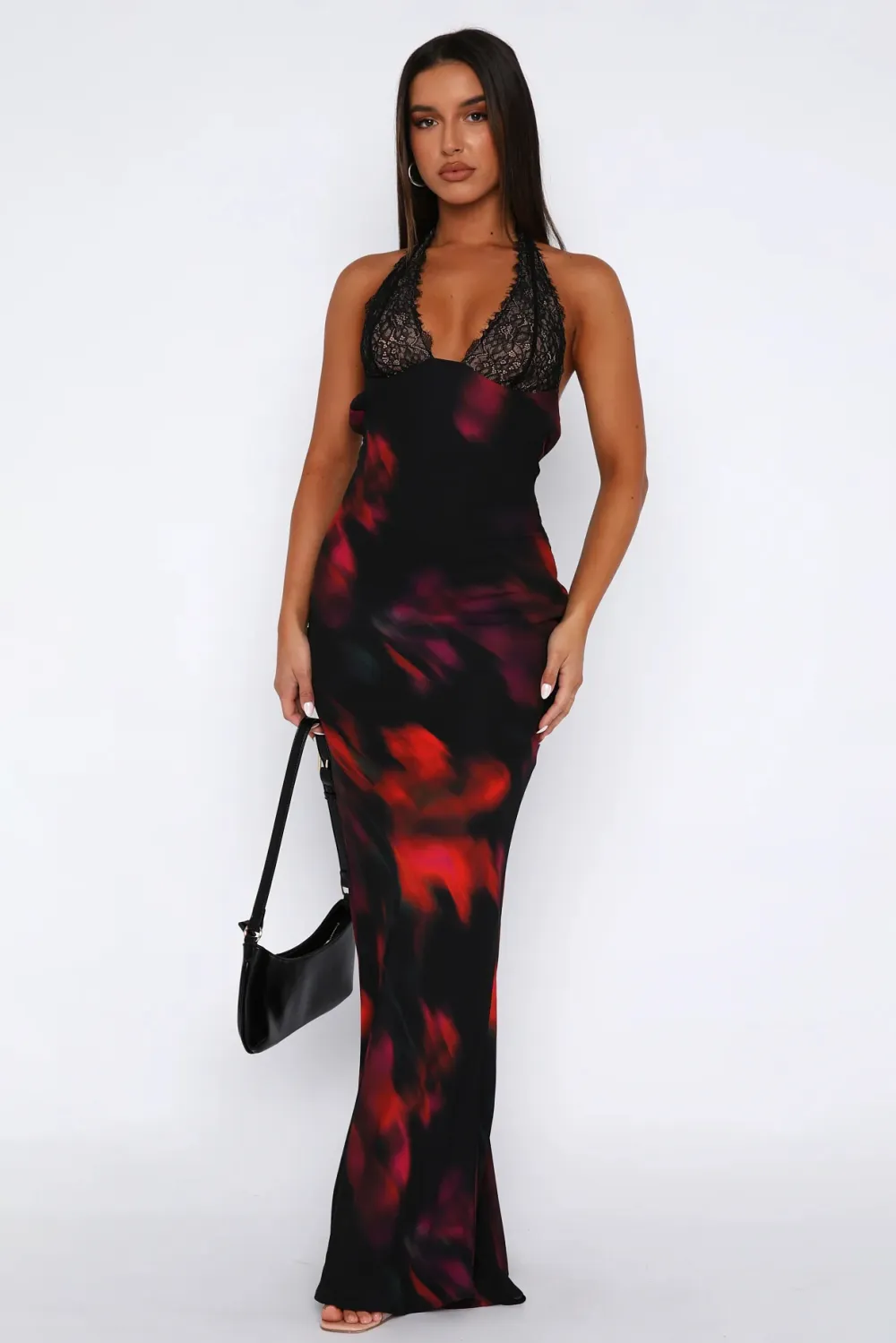 Beyond The Stars Maxi Dress Sangria Floral