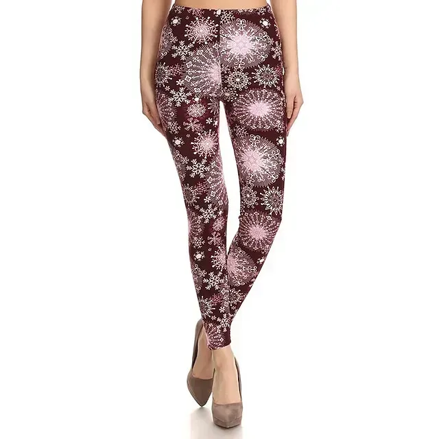 Santa Claus Leggings Jogger Pants Women's Christmas Christmas Christmas Eve Adults' Christmas New Year Eve Polyester Lycra Spandex Pants