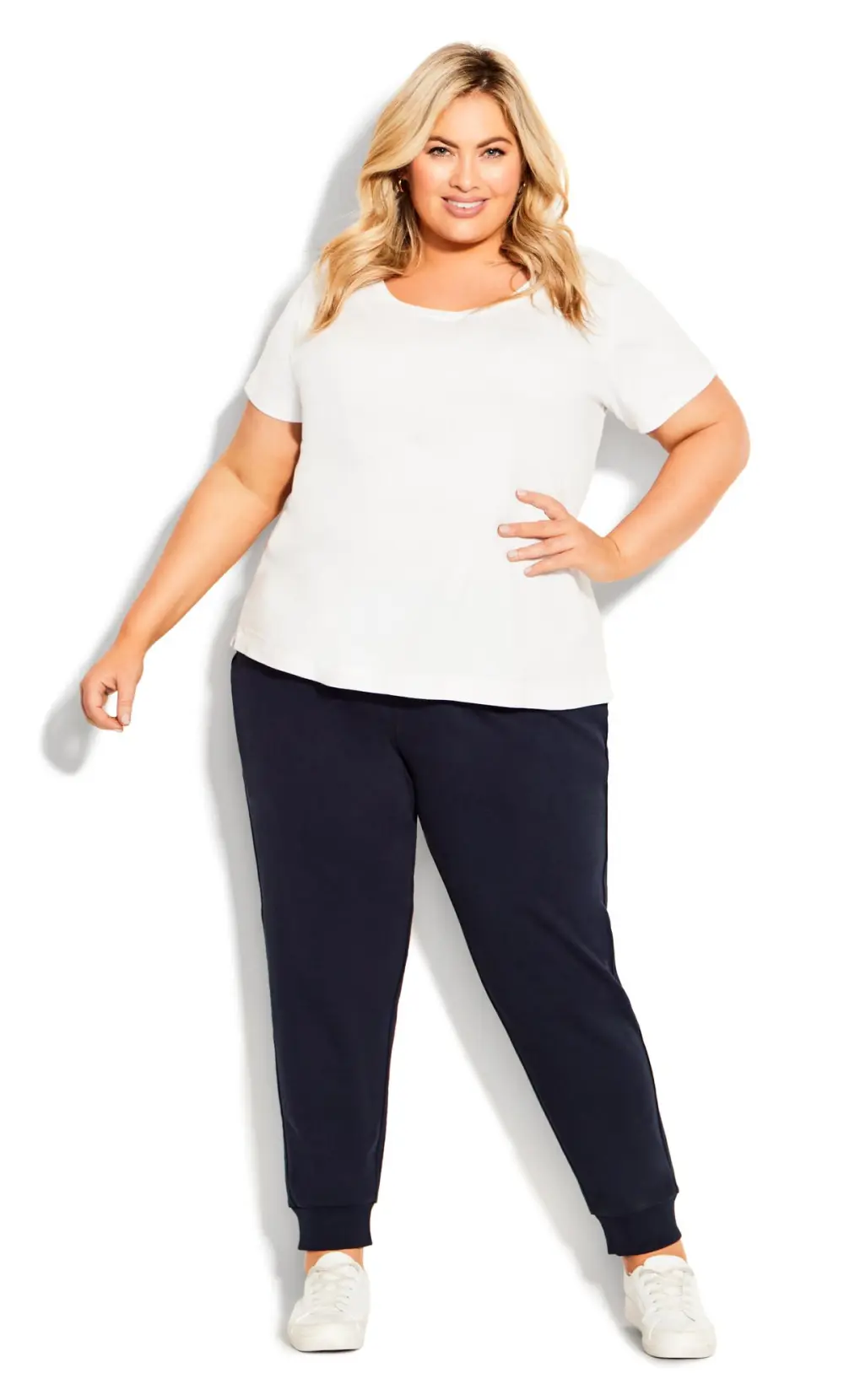 Ave Leisure Navy Plain Track Pant