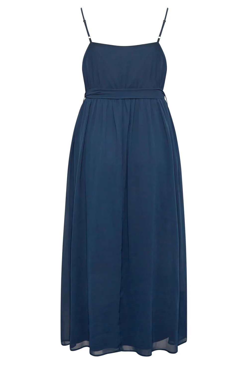 YOURS LONDON Curve Navy Blue Ruffle Wrap Dress
