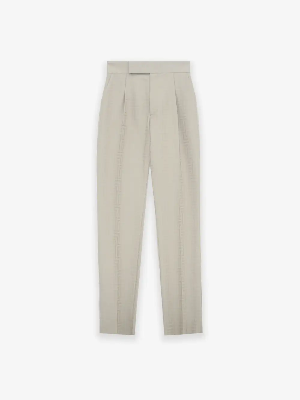 Wool Jacquard Tapered Trouser