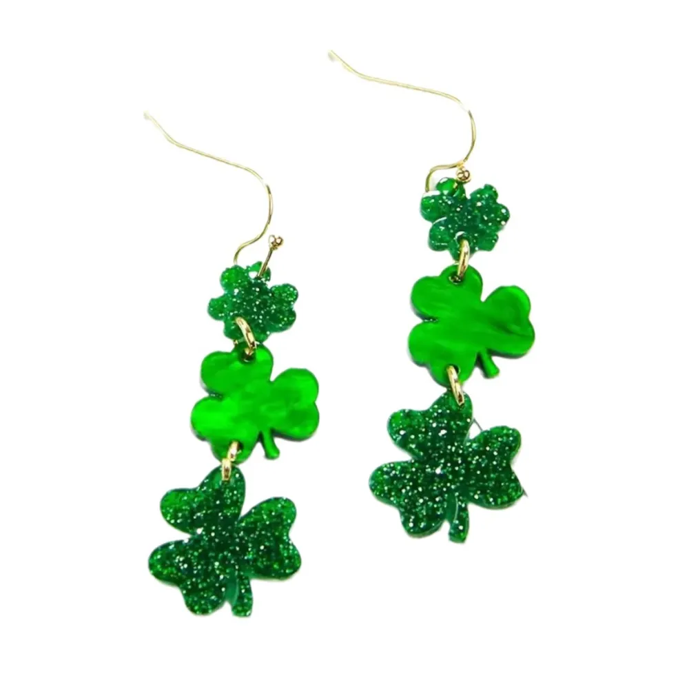 St. Patrick's Day Leaf Earrings