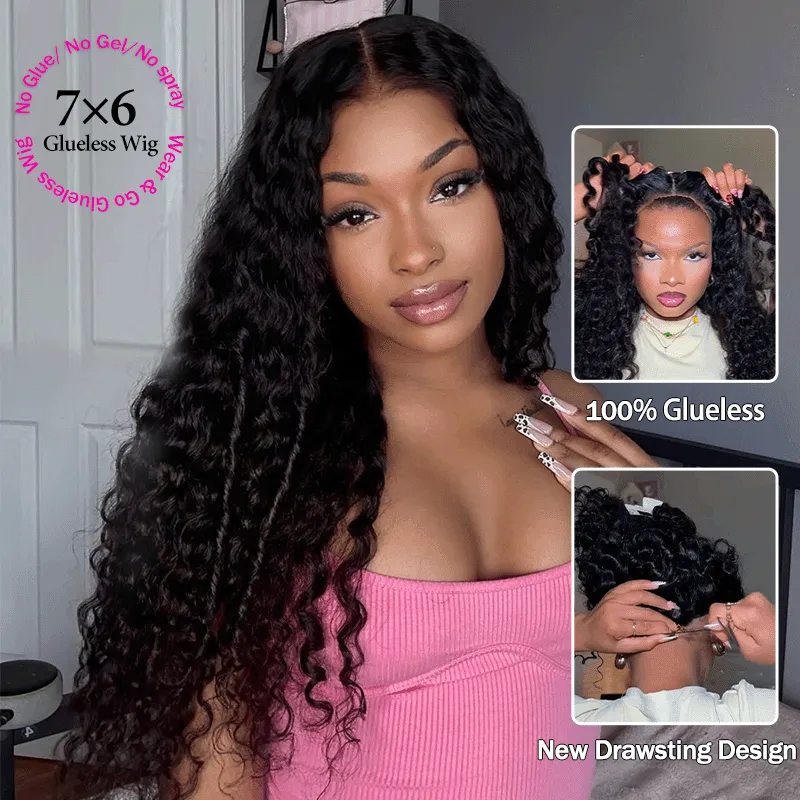 7×6 HD Lace Ready To Go Tiny Knots Deep Wave Wig | Sterly Hair