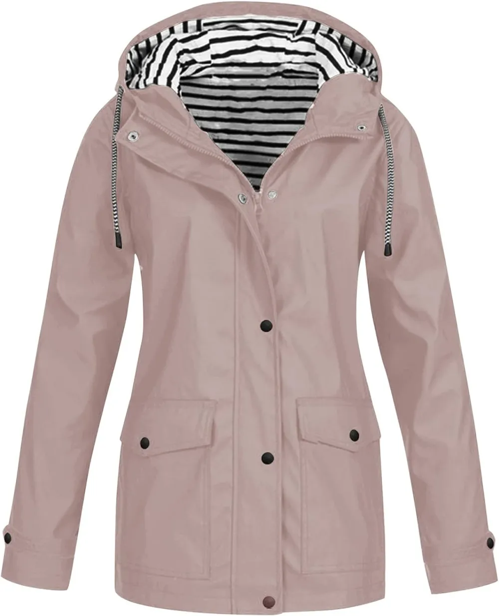 Rain Jackets For Women Waterproof With Hood Lightweight Casual Anorak Travel Hiking Coats with Pockets 720