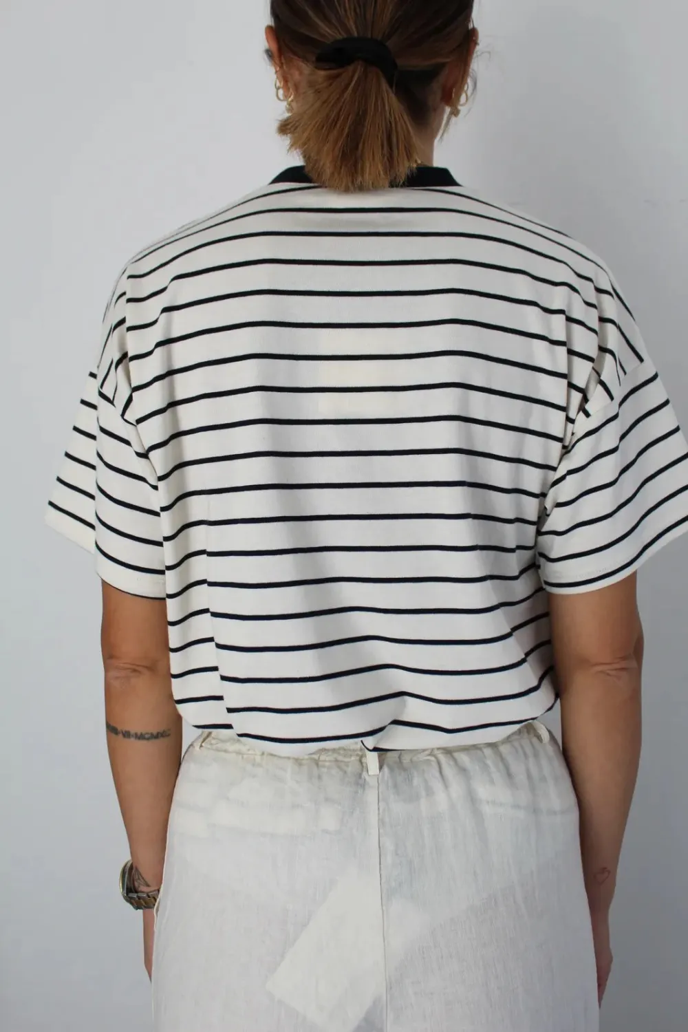 Openwork Relaxed Short Sleeve Knit Top Tee