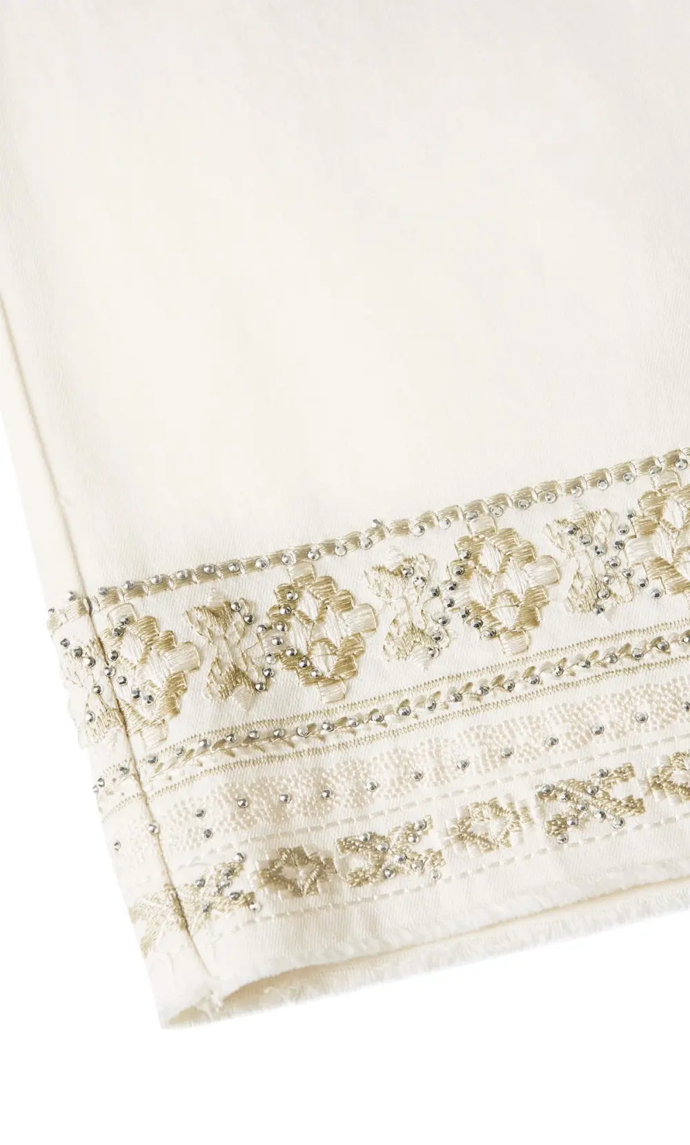 Evans Cream Cropped Jeans