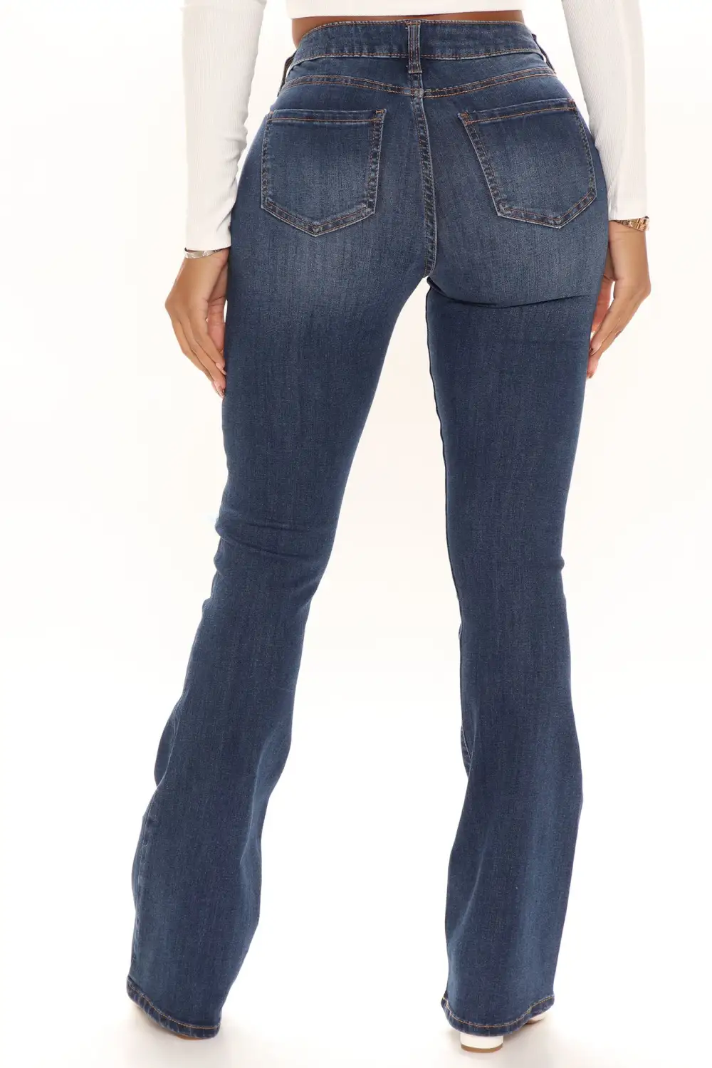 Jessie Mid Rise Distressed Bootcut Jean - Dark Wash