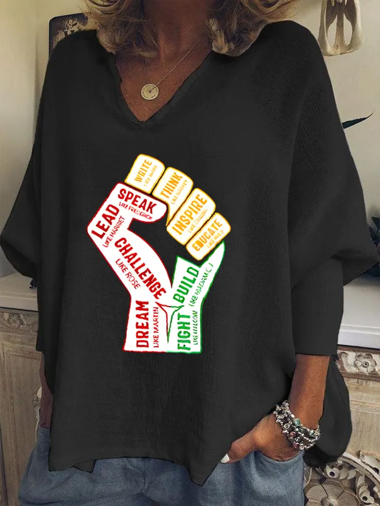 Women'S Speak Lead Challeng Dream V-Neck T-Shirt