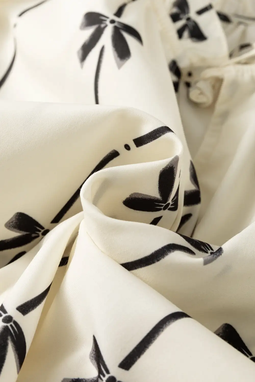 Everyday Striped Ruffled Bow Detail Blouse
