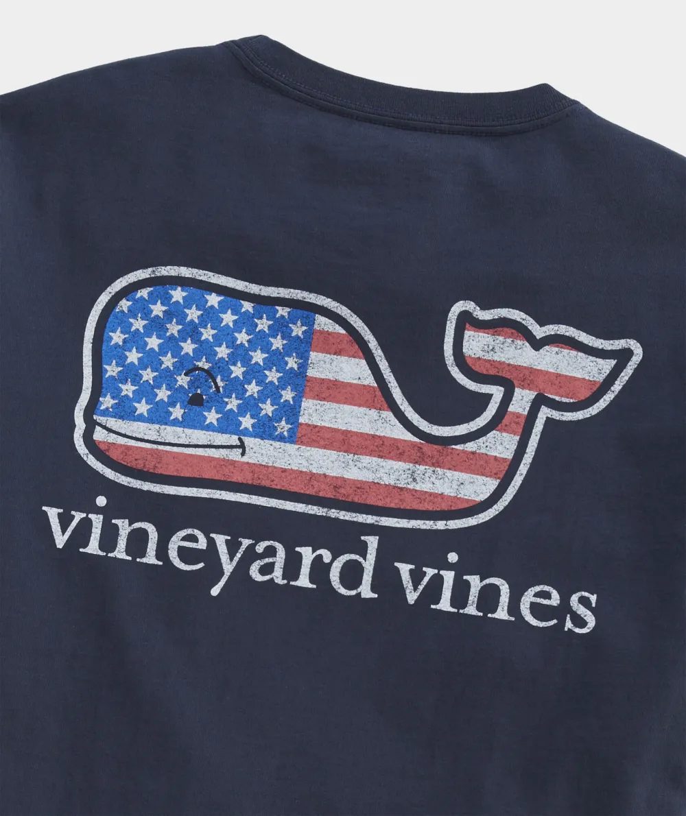 Flag Whale Short Sleeve Pocket Tee