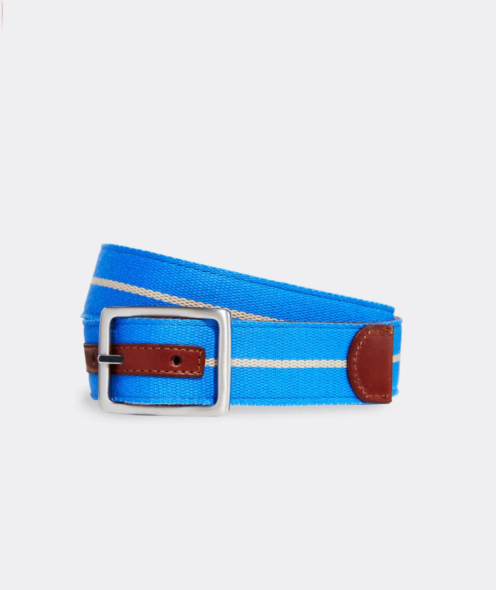 Leather & Webbing Reversible Belt