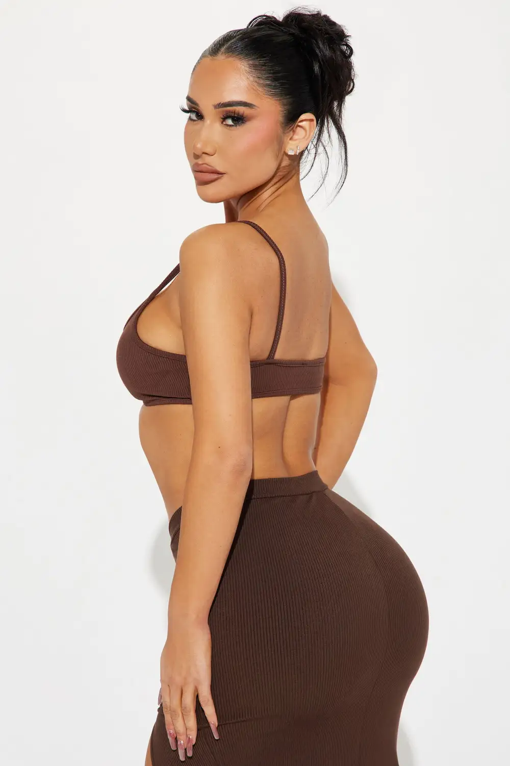 Jodie Snatched Top - Chocolate