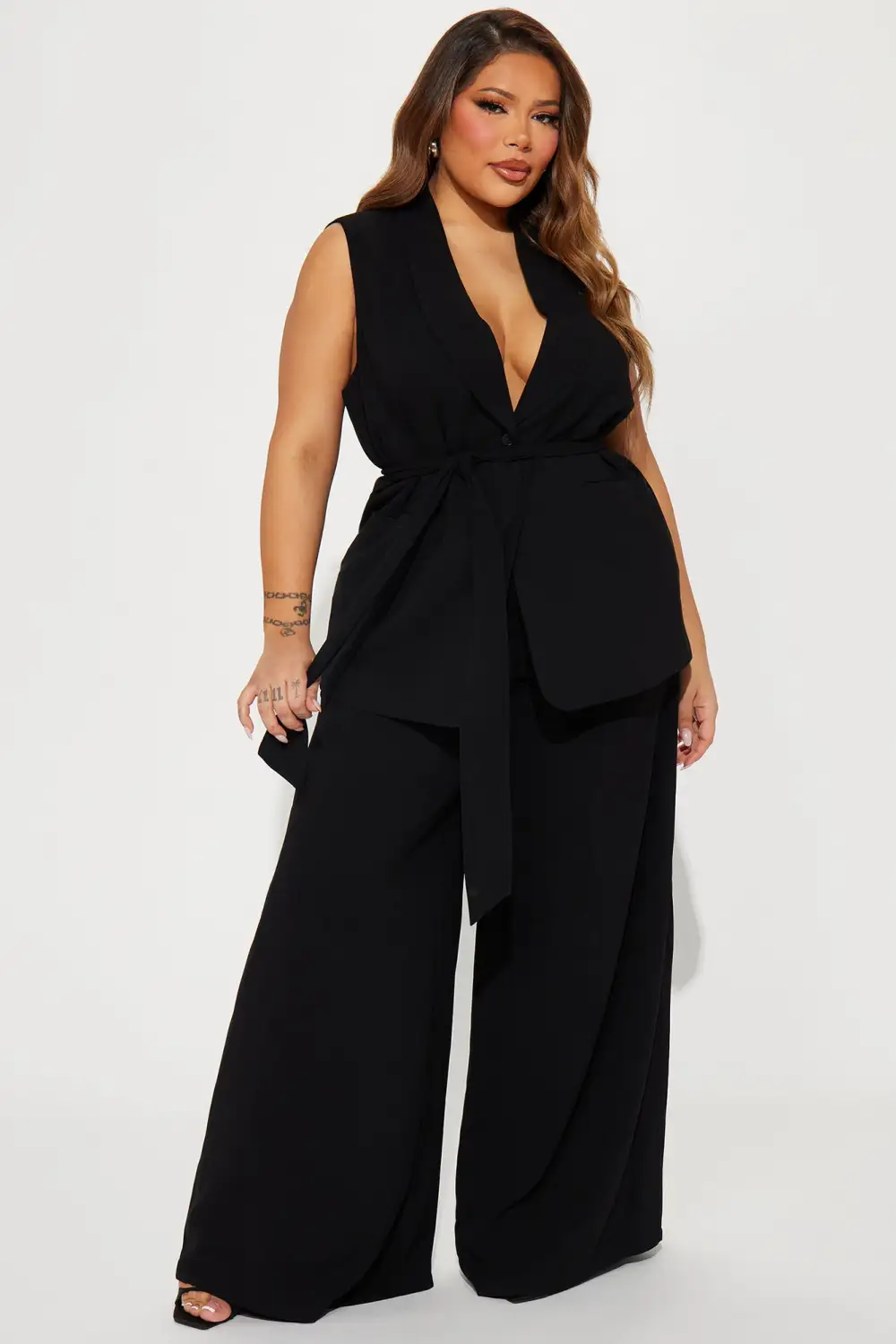 Never Met You Pant Set - Black