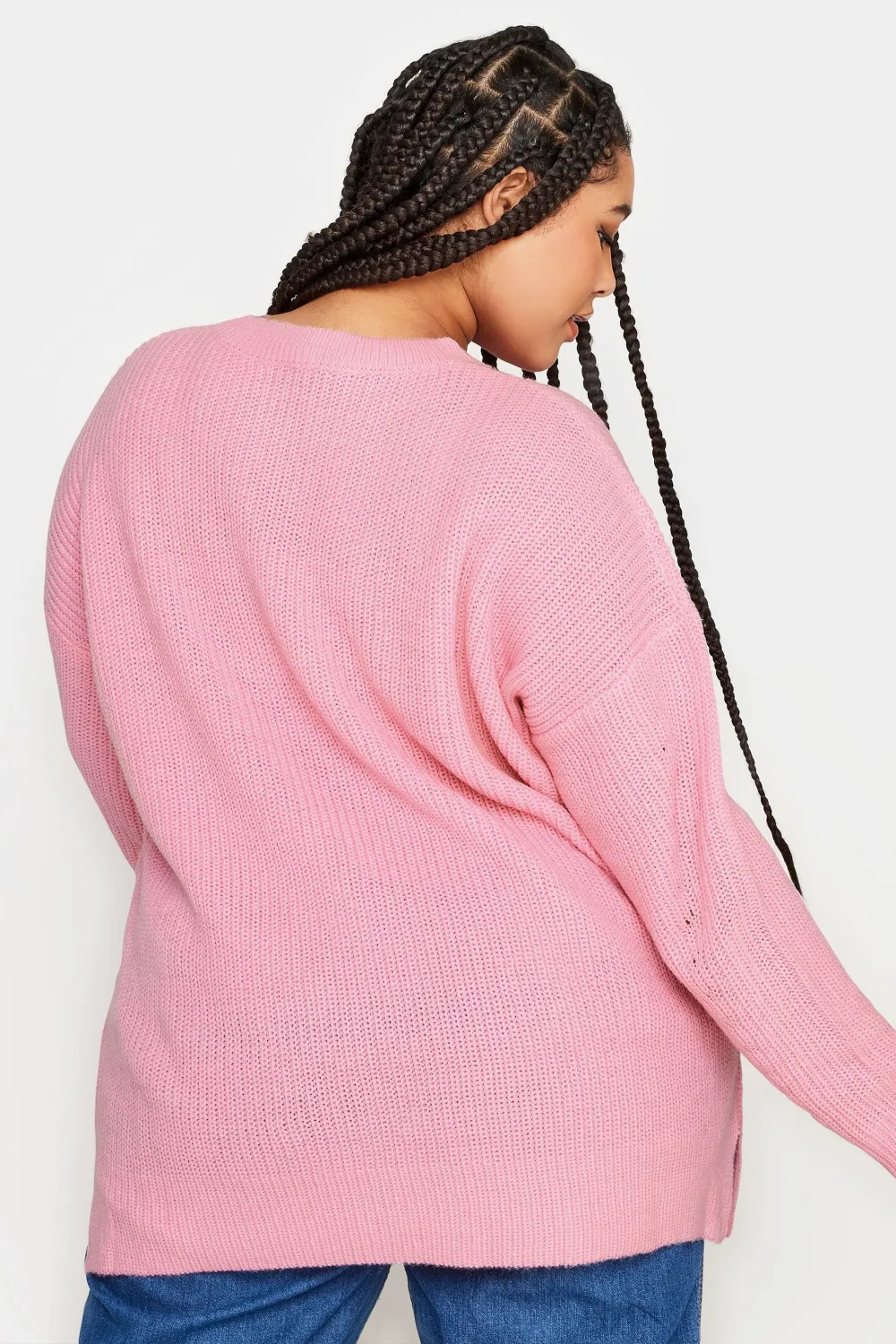 YOURS Curve Pink Drop Shoulder Jumper