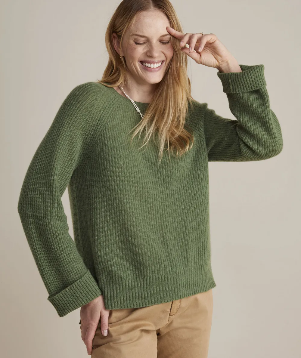 Seaspun Cashmere Ribbed Crewneck Sweater