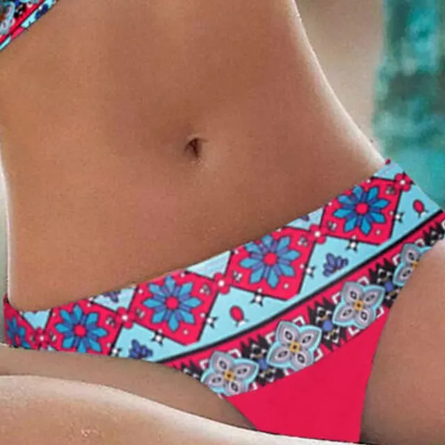 Women's Swimwear Bikini Bathing Suits 2 Piece Normal Swimsuit Halter 2 Piece Sexy Floral Print Light Green Pink Purple Padded V Wire Bathing Suits Sports Vacation Beach Wear