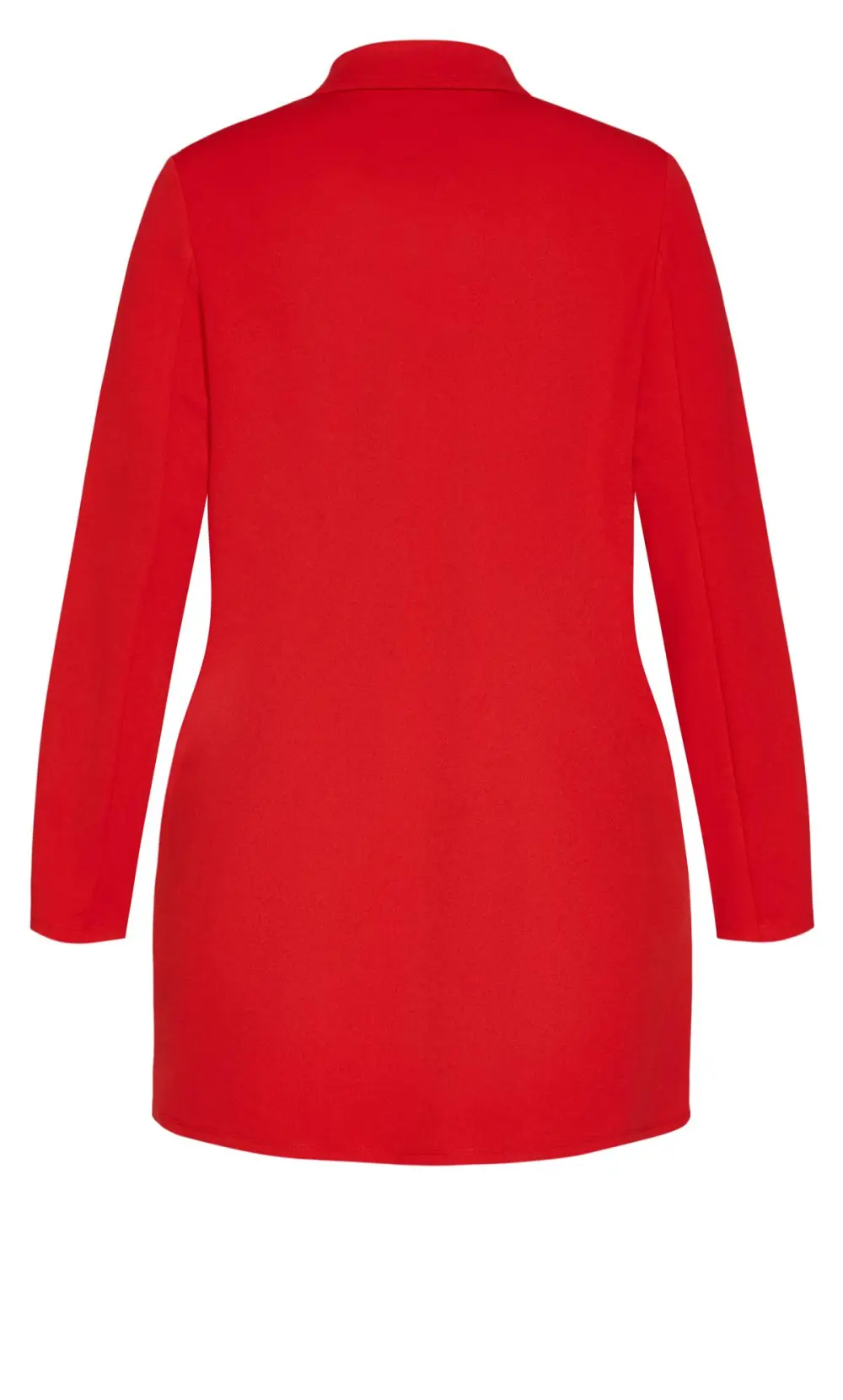 Evans Crimson Red Formal Midi Coat