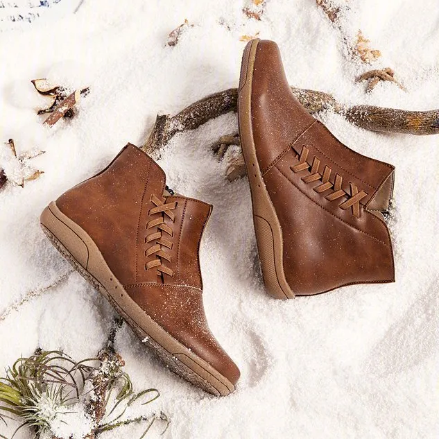 Women Winter Flat Heel Boots