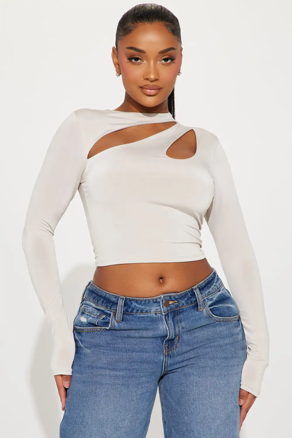 Your Bad Habit Cut Out Top - Stone
