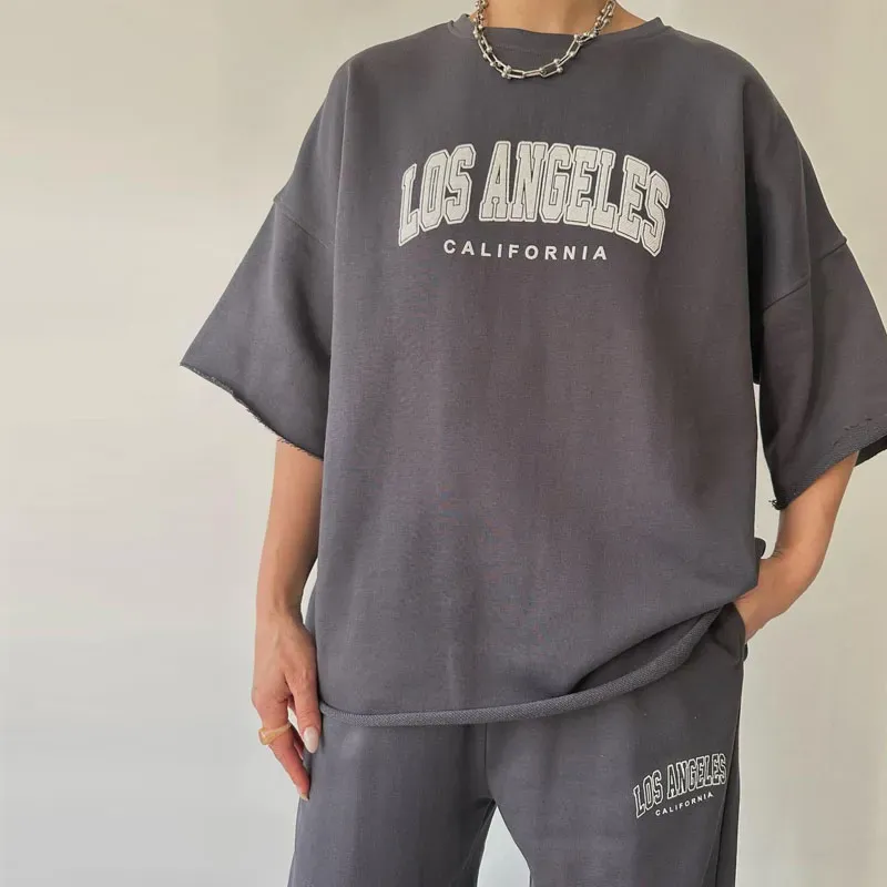 Leisure Style Short-sleeved Two-piece Suit