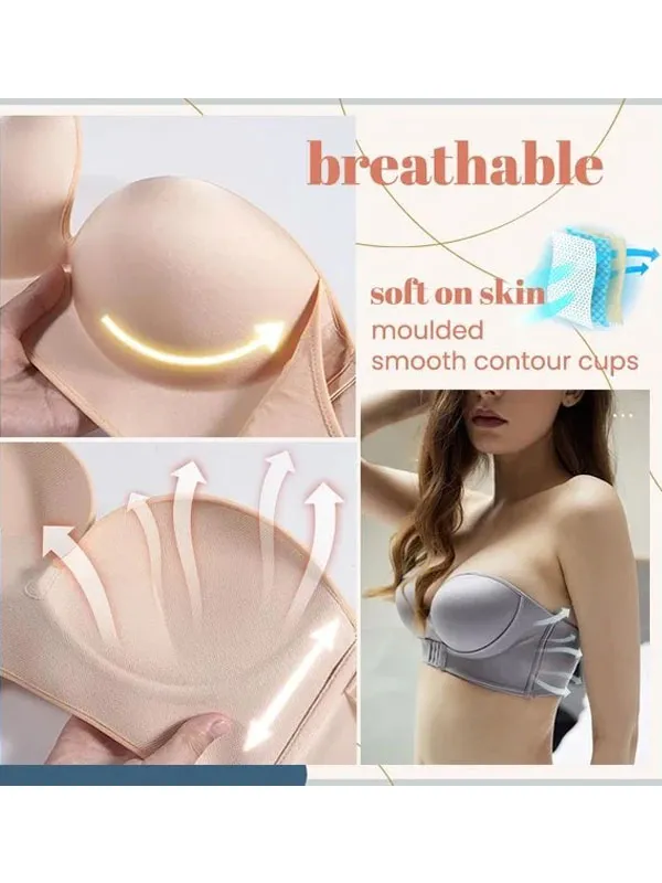 Strapless Front Buckle Lift Bra