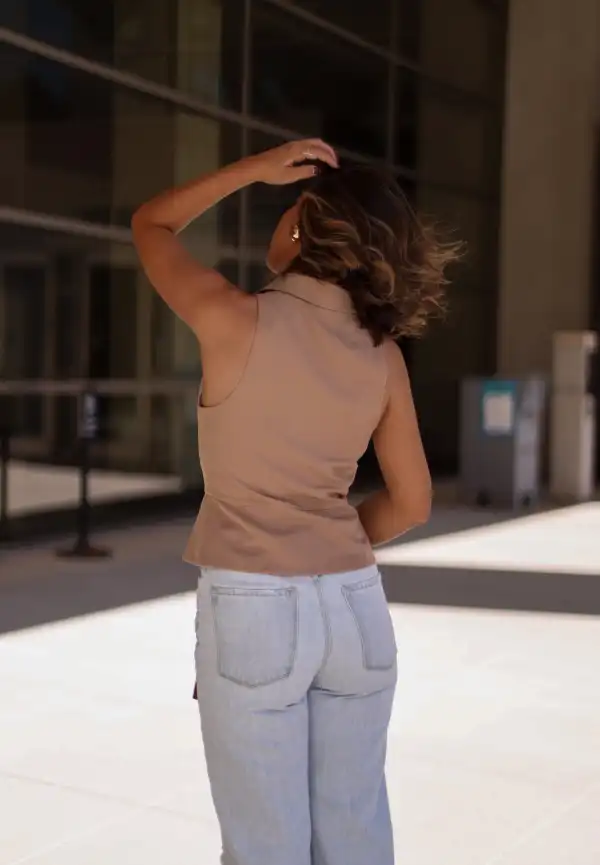 Nude Halter Vest Top