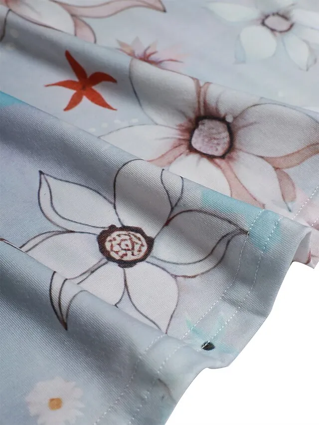 Women's Long Dress Maxi Dress Casual Dress A Line Dress Floral Dress Floral Print Ombre Fashion Casual Outdoor Daily Holiday Cut Out Print Short Sleeve V Neck Dress Regular Fit Light Yellow Black