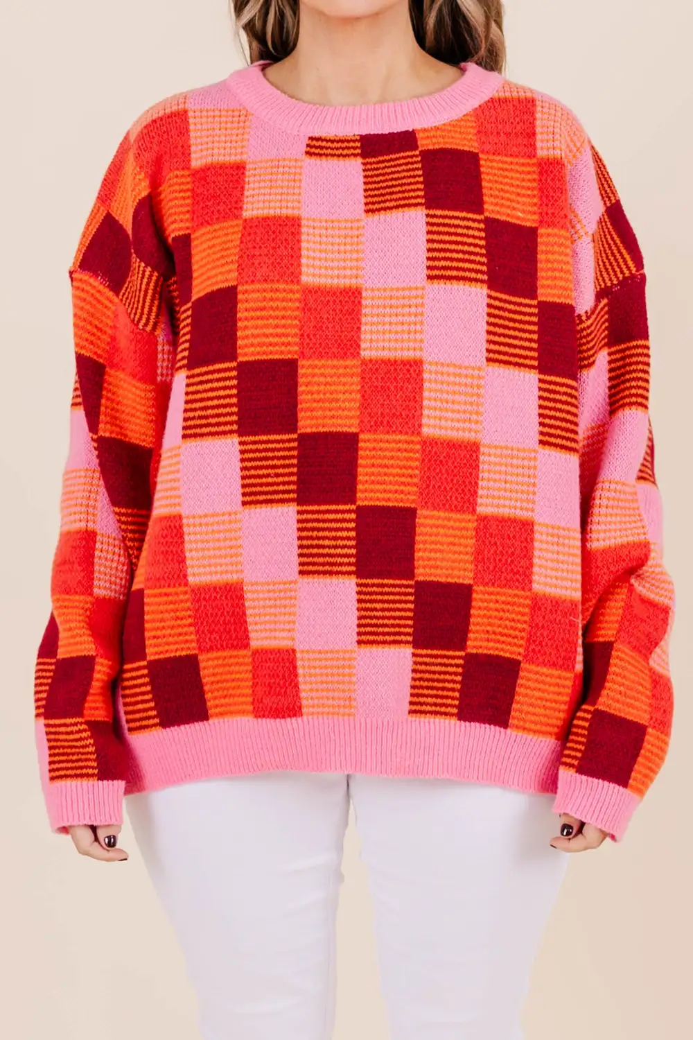 Patchwork Princess Sweater, Pink