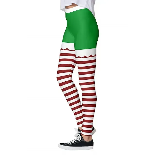 Santa Claus Leggings Jogger Pants Women's Christmas Christmas Christmas Eve Adults' Christmas New Year Eve Polyester Lycra Spandex Pants
