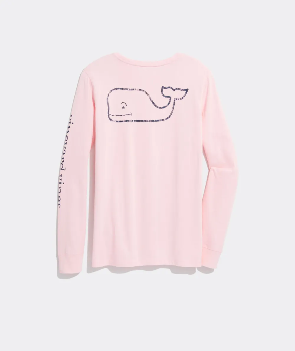 Long-Sleeve Vintage Whale Pocket Tee