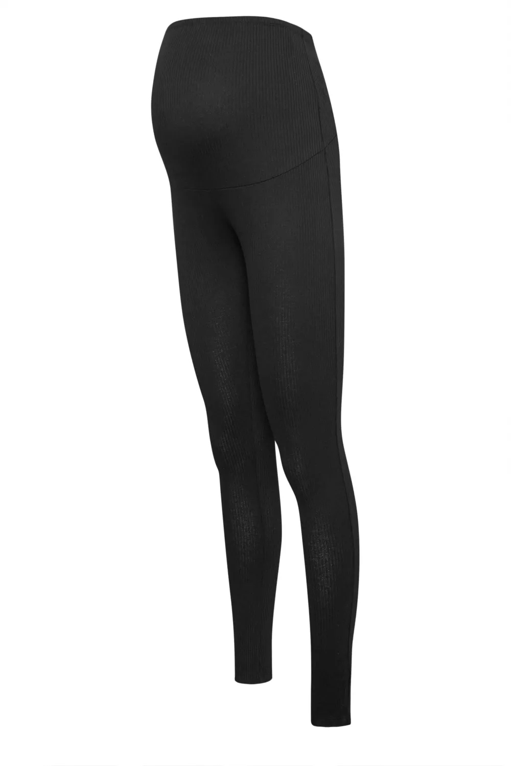 LTS Tall Maternity Black Ribbed Stretch Leggings