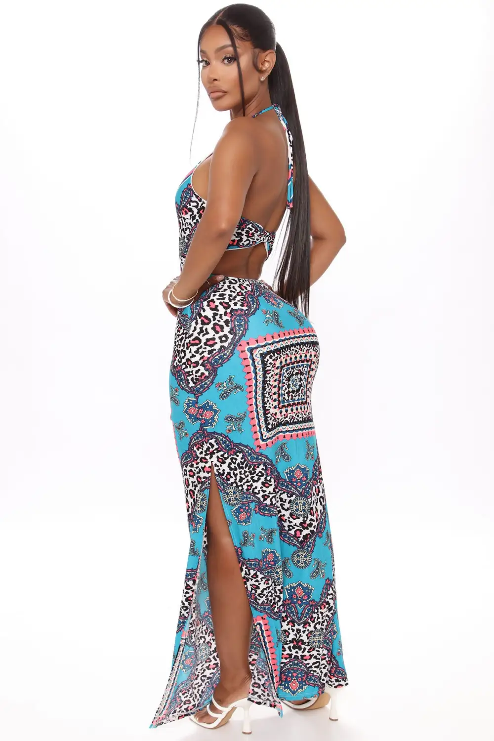 Island Girl Kisses Maxi Dress - Jade