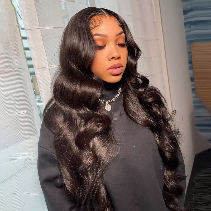 13x6 HD Lace Full Frontal Wig Undetactable HD Lace Loose Body Wave Human Hair Wig