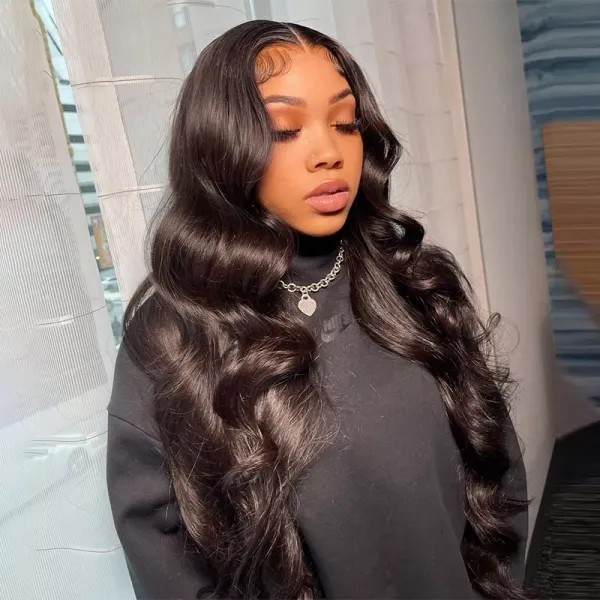 13x6 HD Lace Full Frontal Wig Undetactable HD Lace Loose Body Wave Human Hair Wig