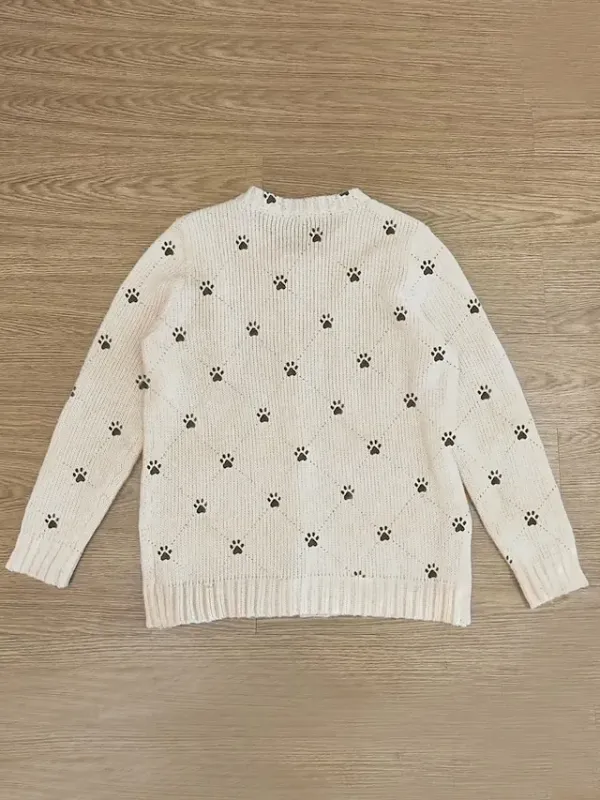 Women's Sweater Daily Graphic Crew Neck Print Long Sleeve Regular Tops Knit Weekend Beige Fall Winter
