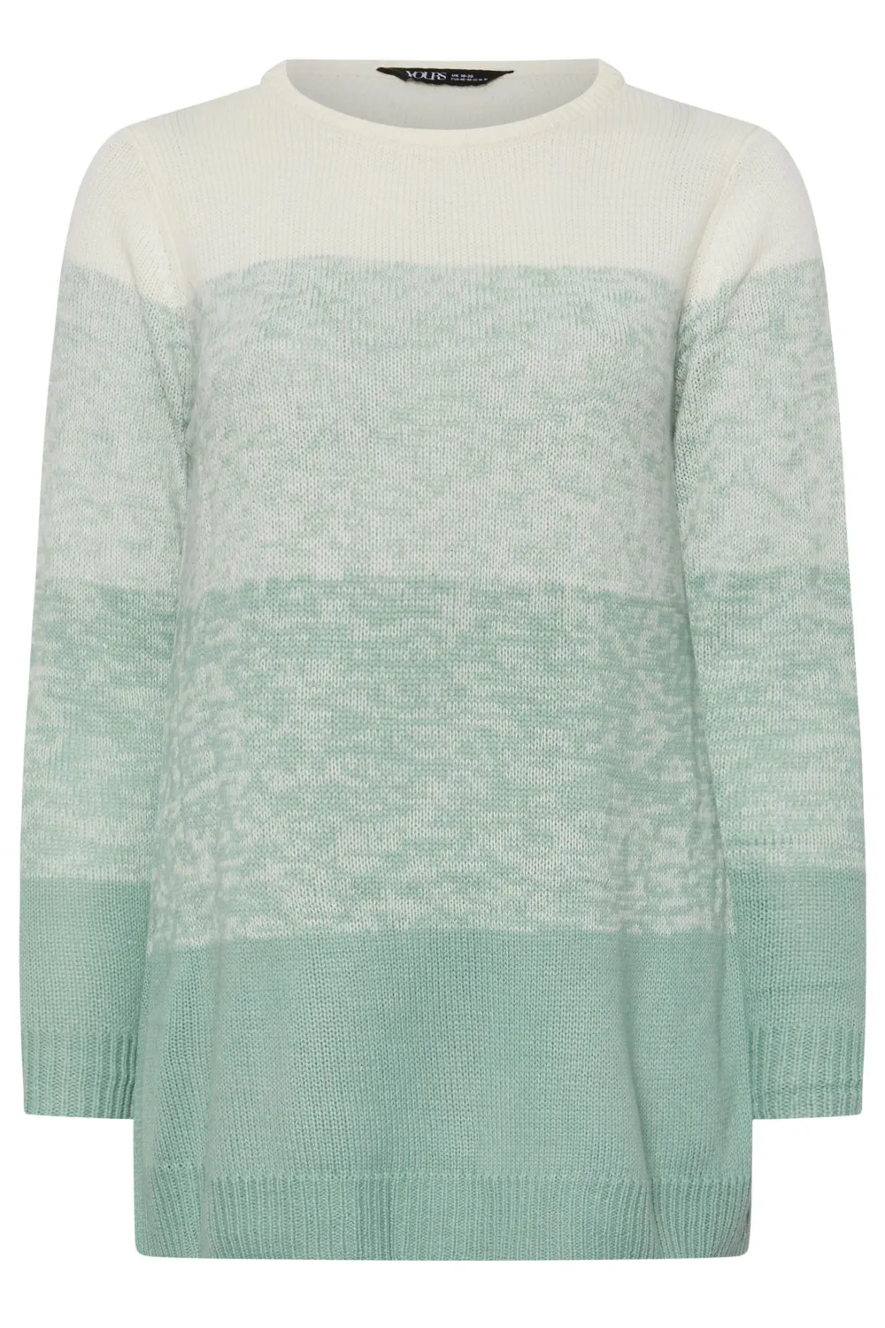 YOURS Curve Pink Colourblock Stripe Knitted Jumper