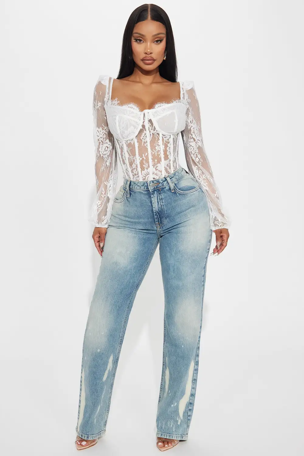 True To You Stretch Straight Leg Jeans - Vintage Wash