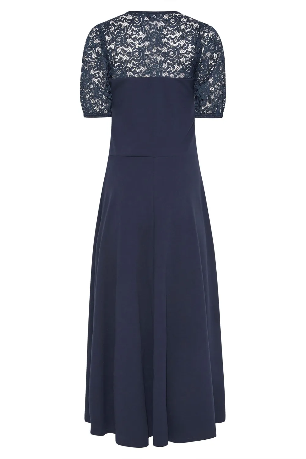 LTS Tall Dark Blue Lace Midi Dress