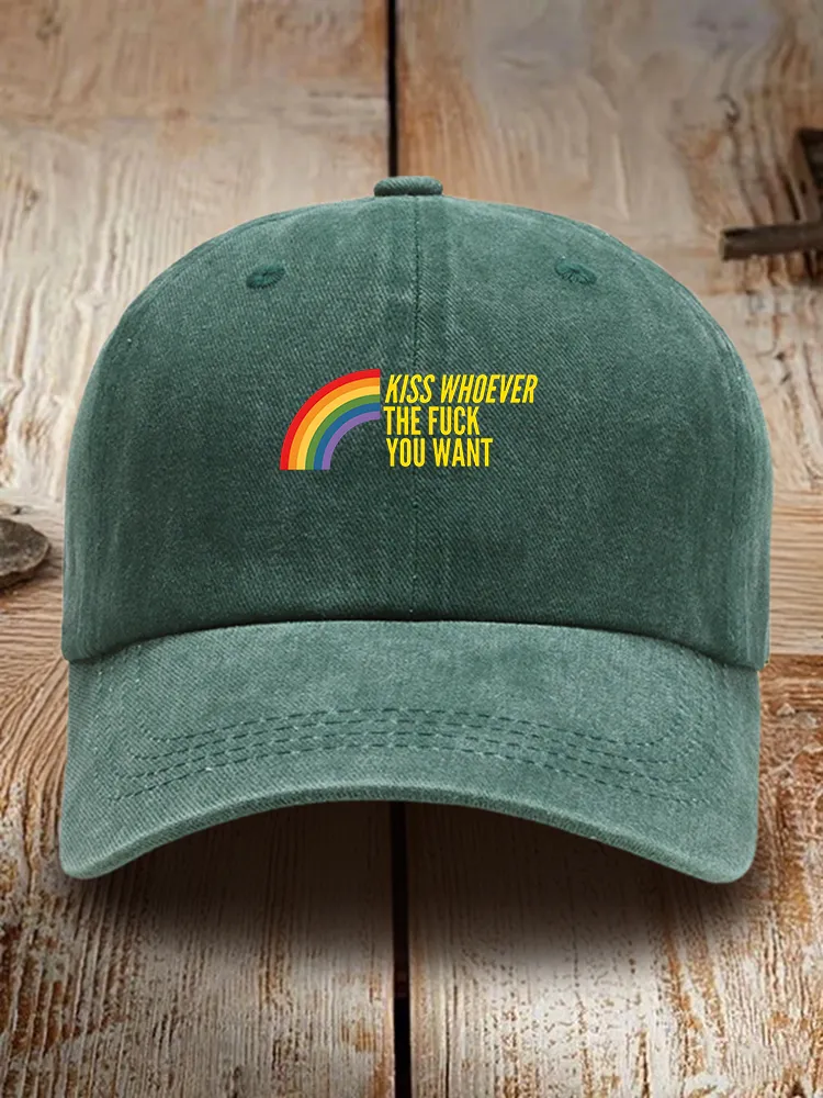 Kiss Whoever The Fuck You Want Baseball Cap