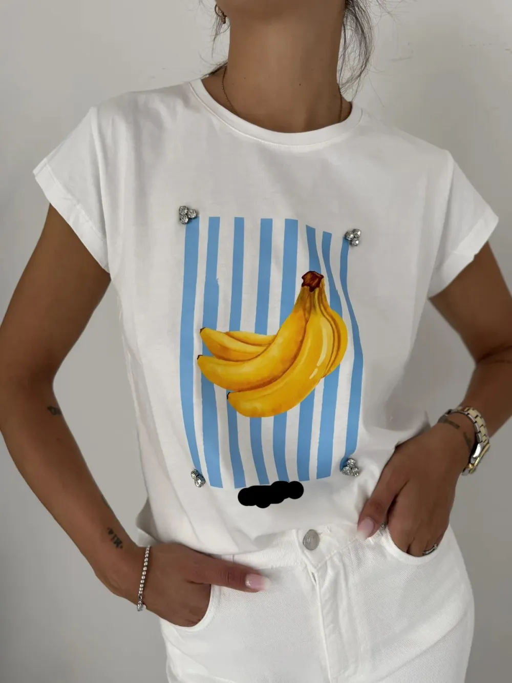 Daily Wear Graphic Crewneck Cotton Tee Casual Top